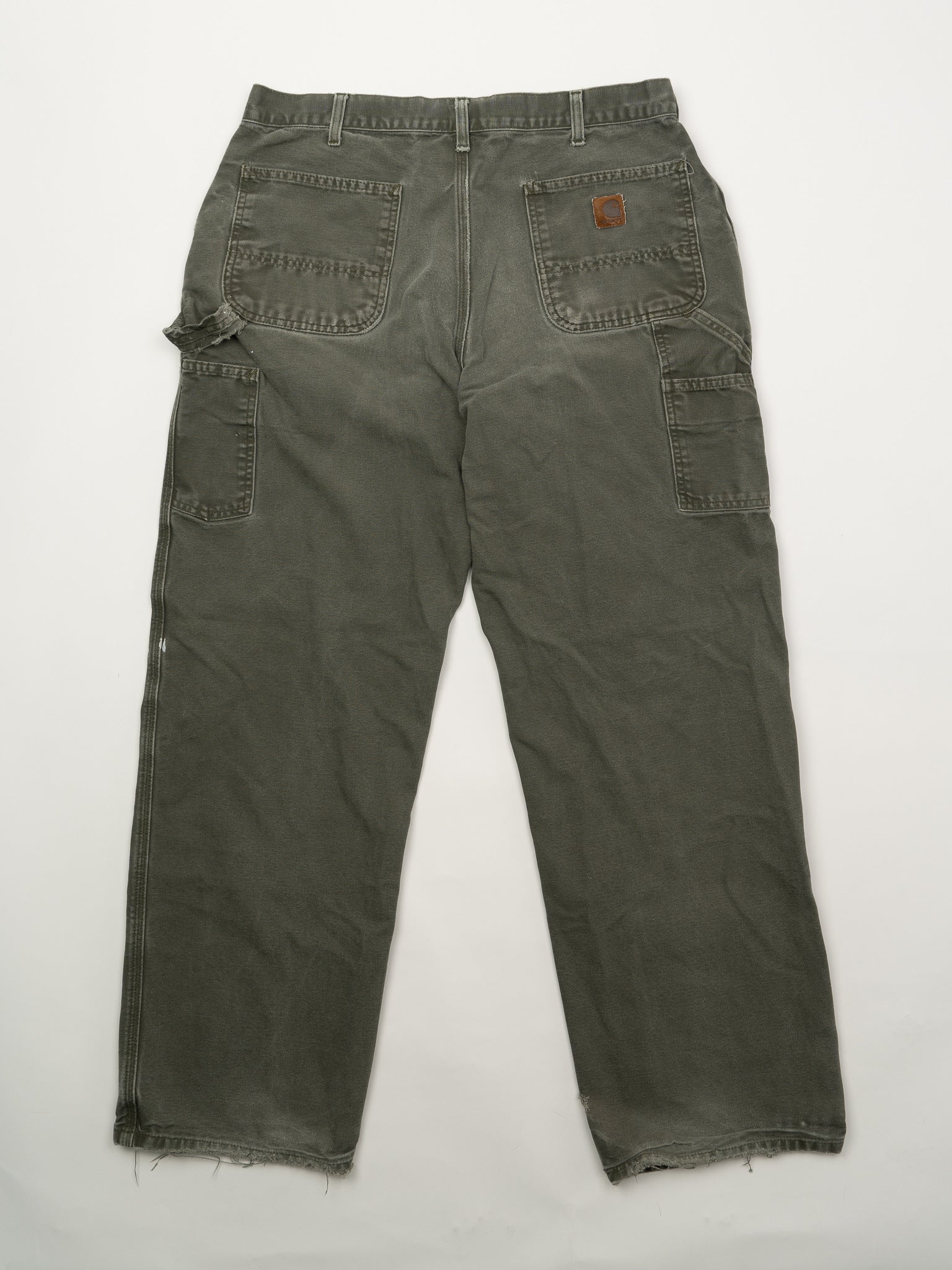 Vintage Washed Army Green Cargo Pants (36 x 34)