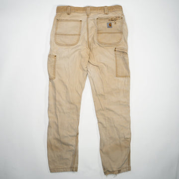 Vintage Beige Carhartt Relax Fit Double Knee Cargo Pants (34 x 34) | Rebalance Vintage.