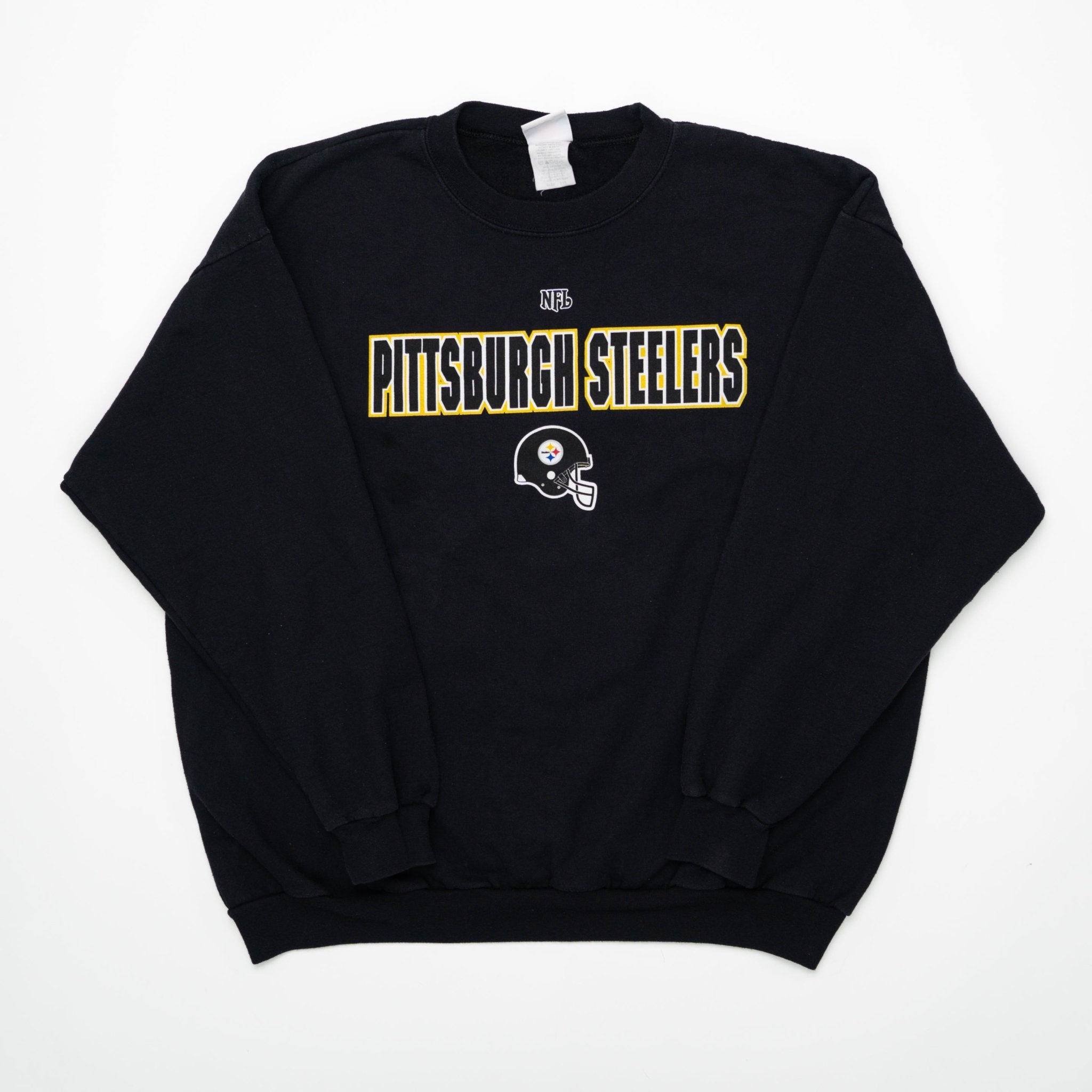 Vintage 90s Black Pittsburgh Steelers Crewneck (XL) | Rebalance Vintage.