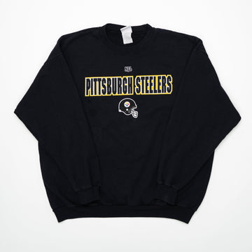 Vintage 90s Black Pittsburgh Steelers Crewneck (XL) | Rebalance Vintage.