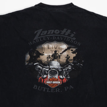 Vintage '08 Black Harley Davidson Rocks Butler, PA Tee (M/L) | Rebalance Vintage.