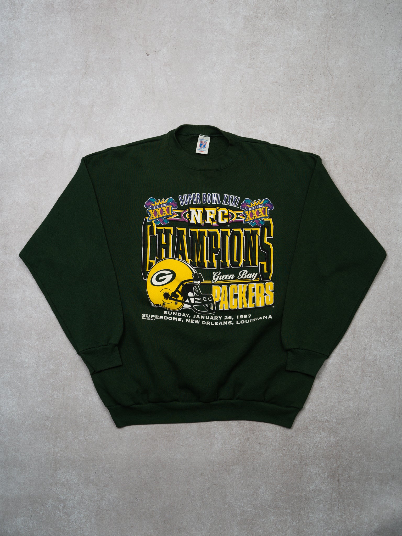 Vintage '97 Super Bowl XXXI NFC Packers Crewneck (L)
