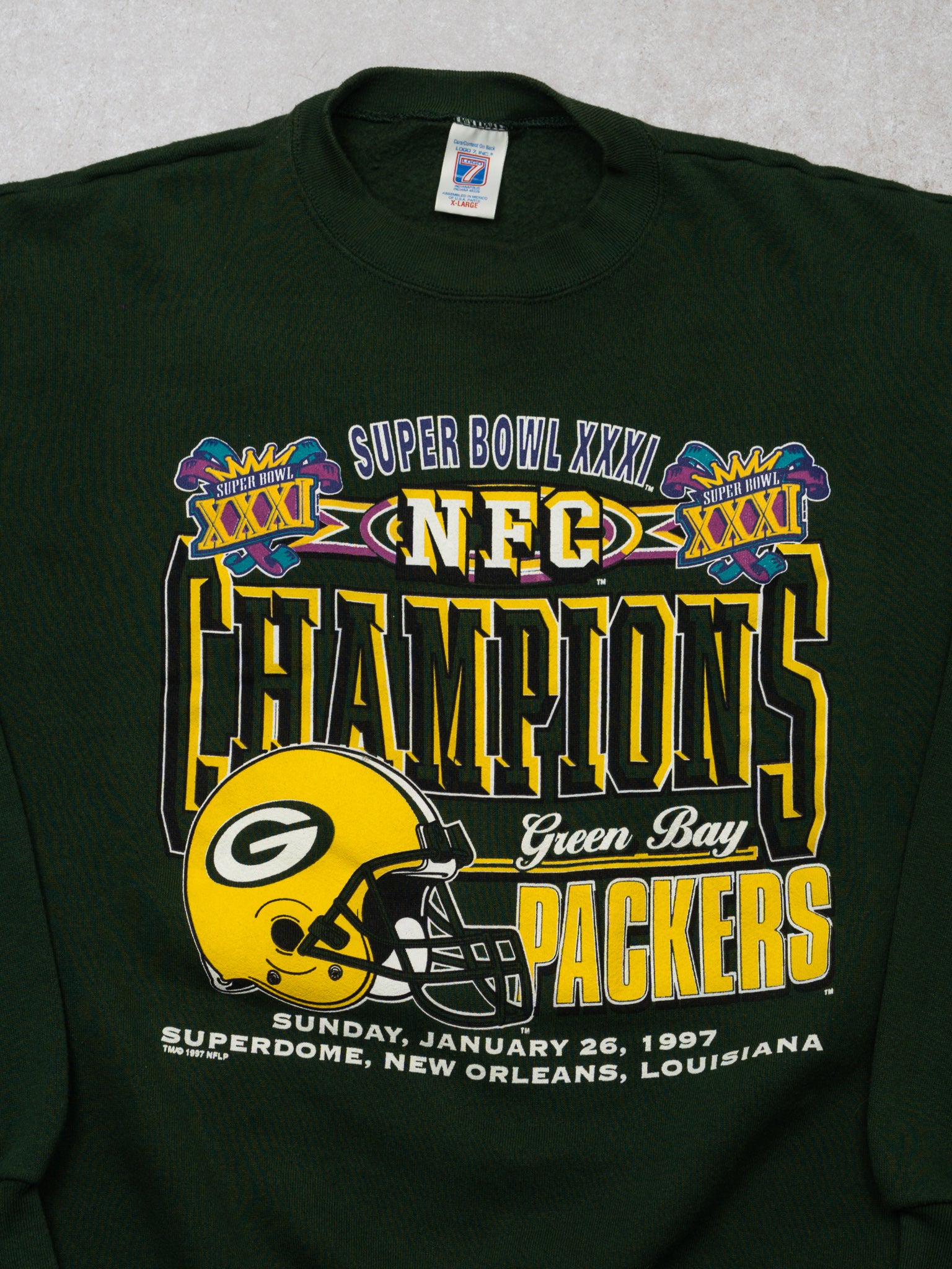 Vintage '97 Super Bowl XXXI NFC Packers Crewneck (L)