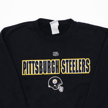 Vintage 90s Black Pittsburgh Steelers Crewneck (XL) | Rebalance Vintage.