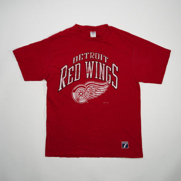 Vintage 90s Red Detroit Red Wings Logo 7 Tee (M) | Rebalance Vintage.
