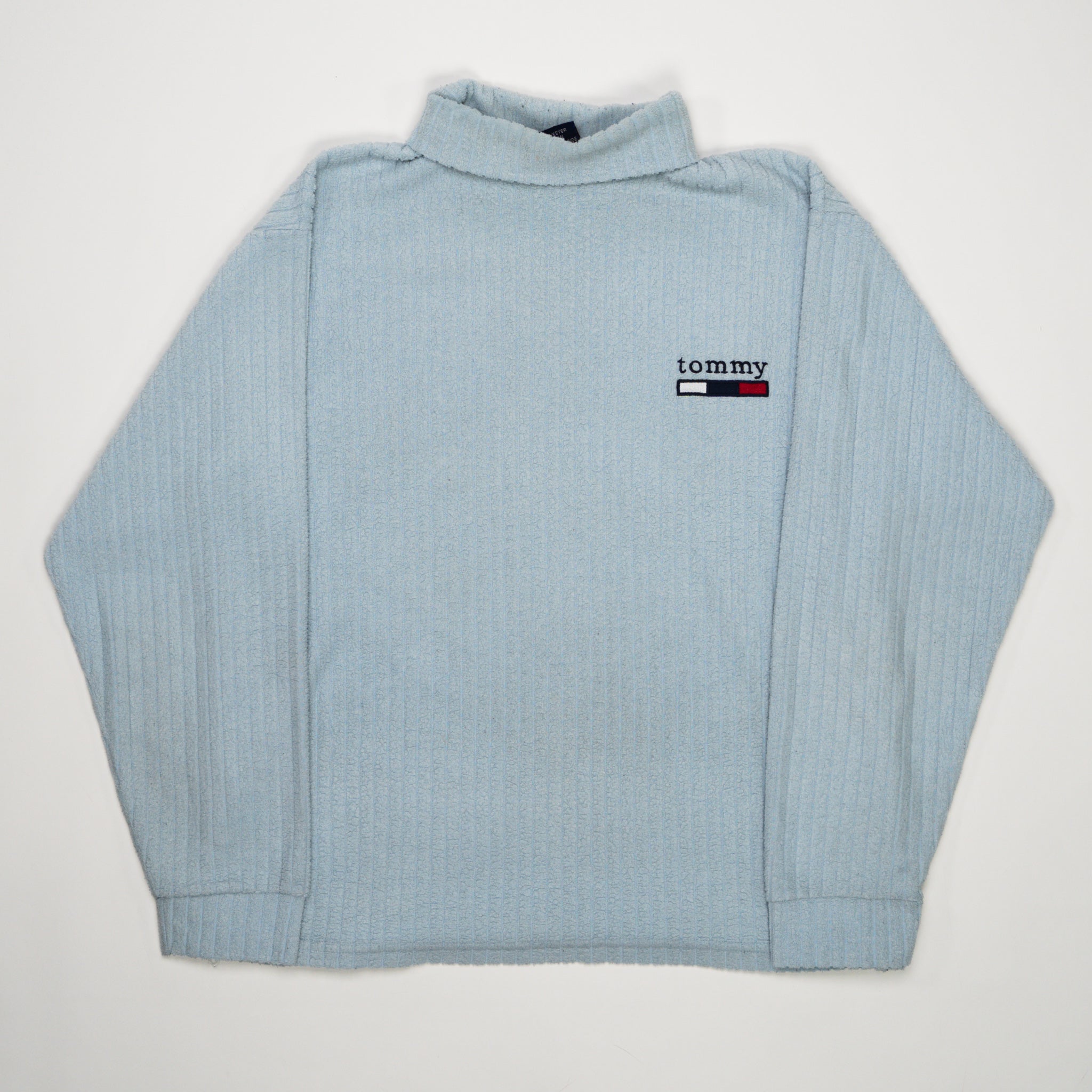 Vintage 90s Baby Blue Tommy HIlfiger Turtleneck (M) | Rebalance Vintage.