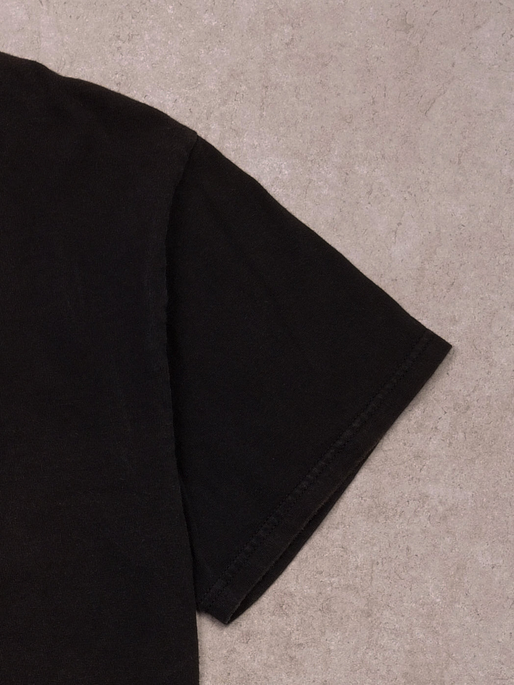 Vintage 90s Washed Black Superman Warner Bros Embroidered Tee (M)