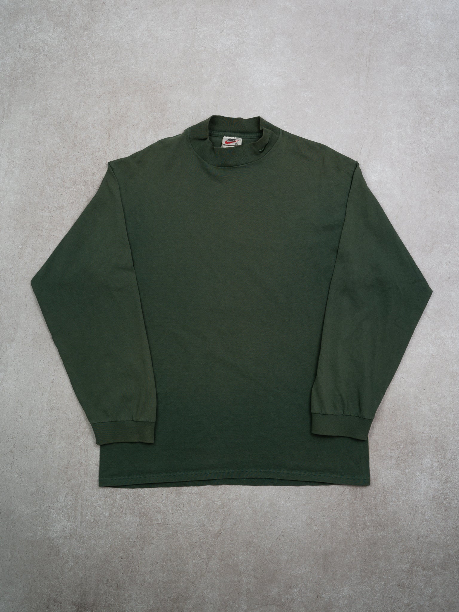 Vintage 90s Moss Green Nike Mock Neck (M)