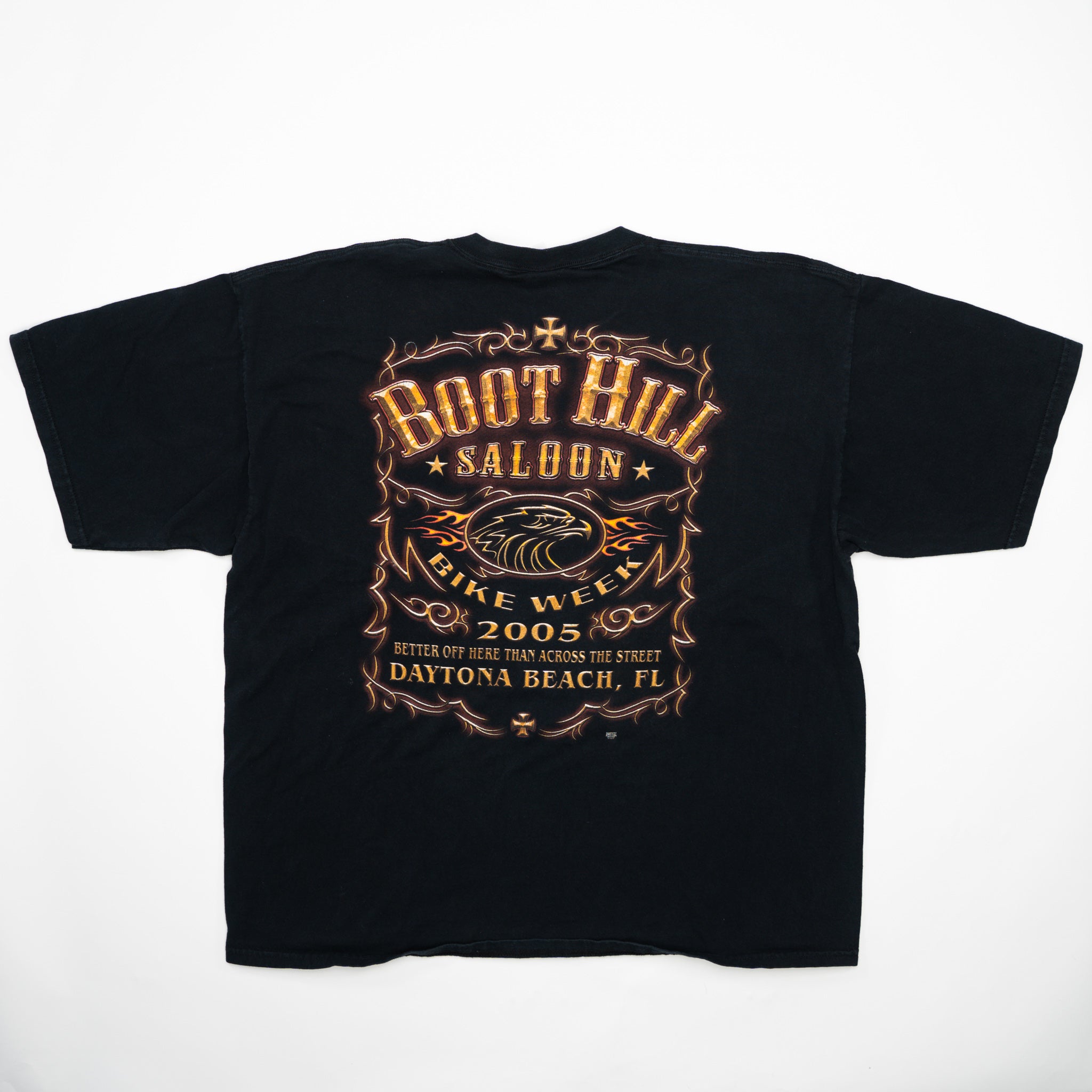 Vintage '05 Black Boot Hill Saloon Daytona Beach Tee (XL)