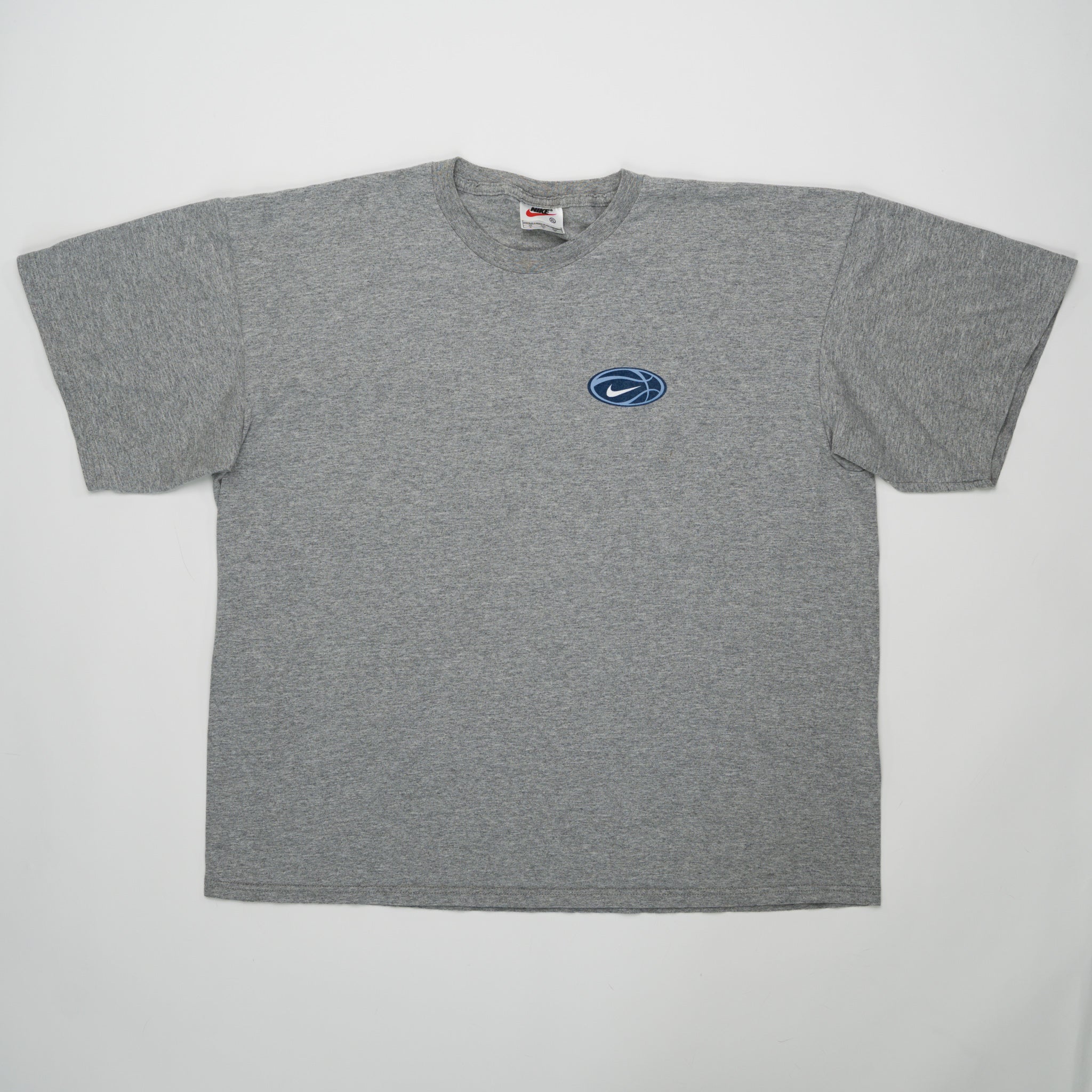 Vintage 90s Grey Nike Basketball Tee (XL) | Rebalance Vintage.