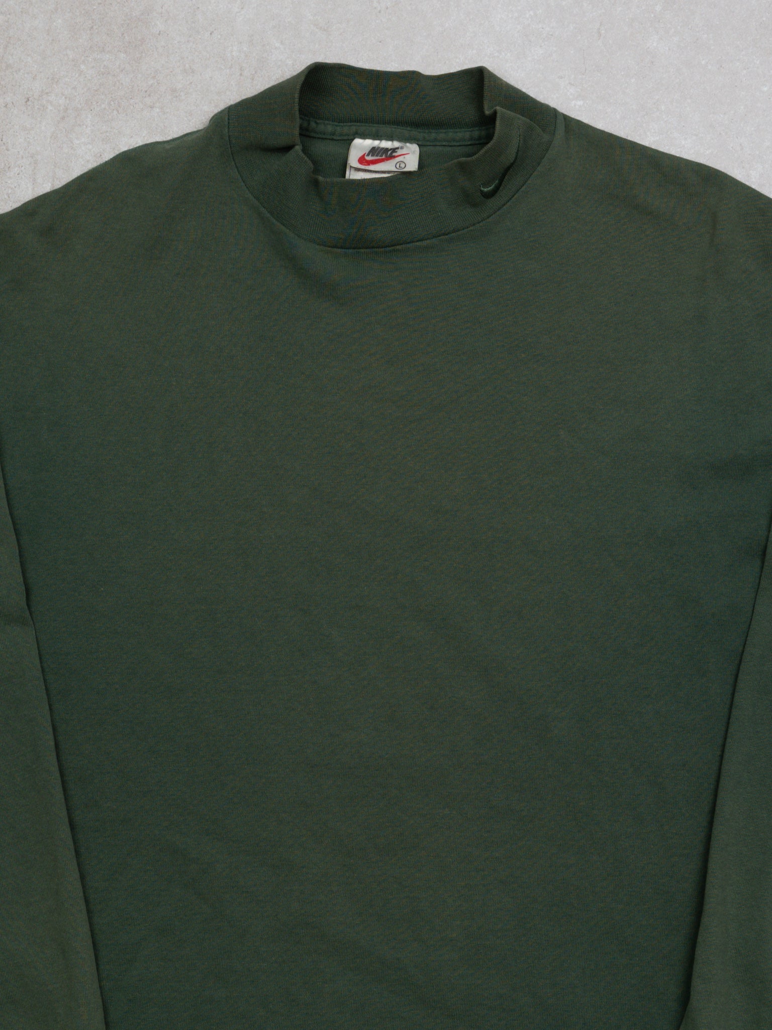 Vintage 90s Moss Green Nike Mock Neck (M)