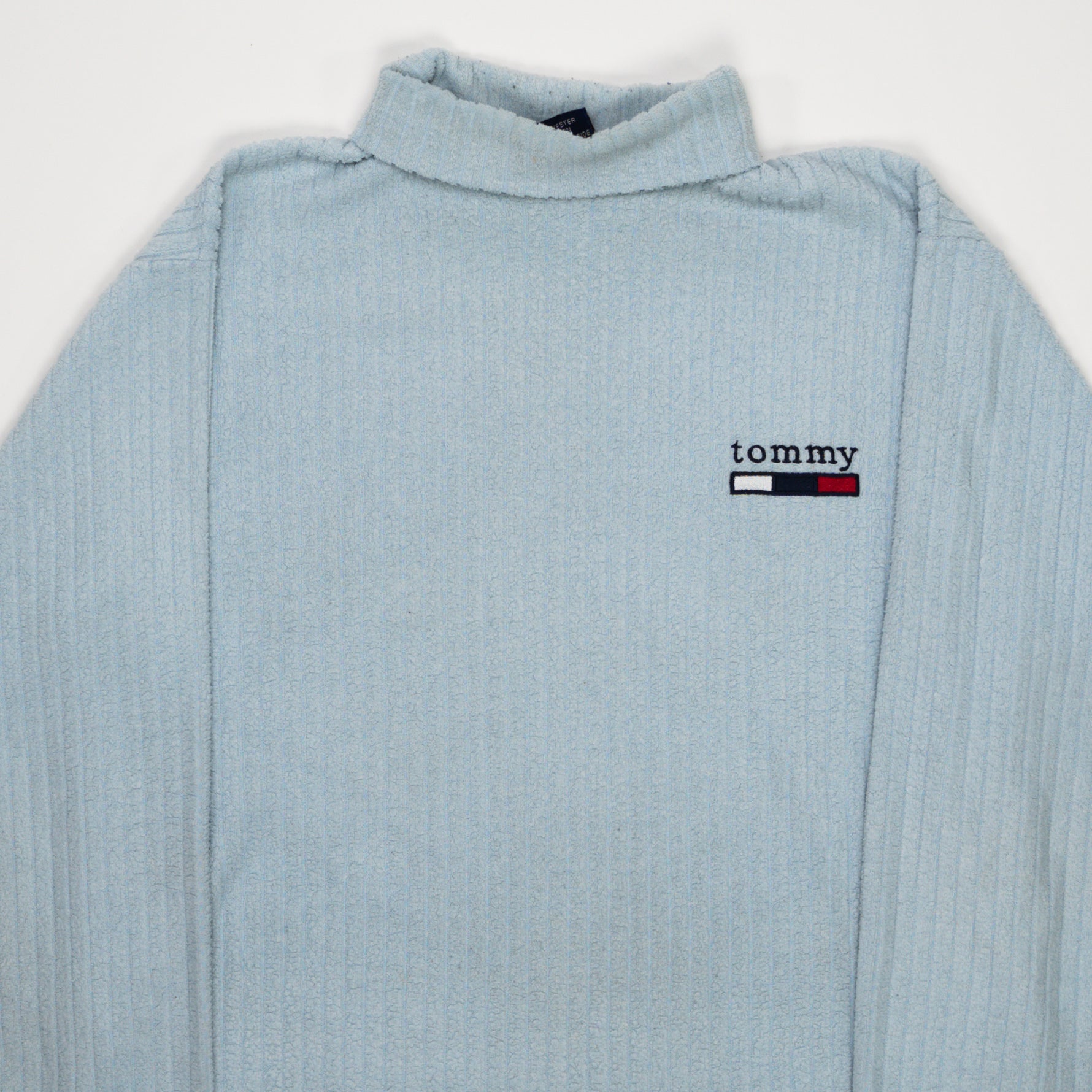 Vintage 90s Baby Blue Tommy HIlfiger Turtleneck (M) | Rebalance Vintage.