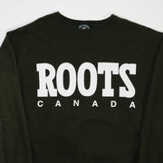 Vintage Moss Green Roots Canada Spell Out Crewneck (XL)