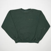 Vintage Green Champion Spell Out Crewneck (L)