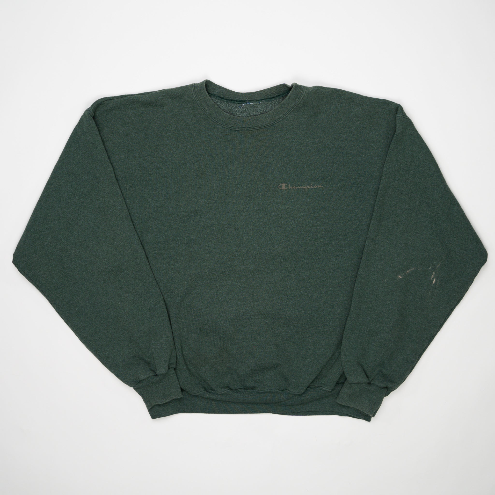 Vintage Green Champion Spell Out Crewneck (L) | Rebalance Vintage.