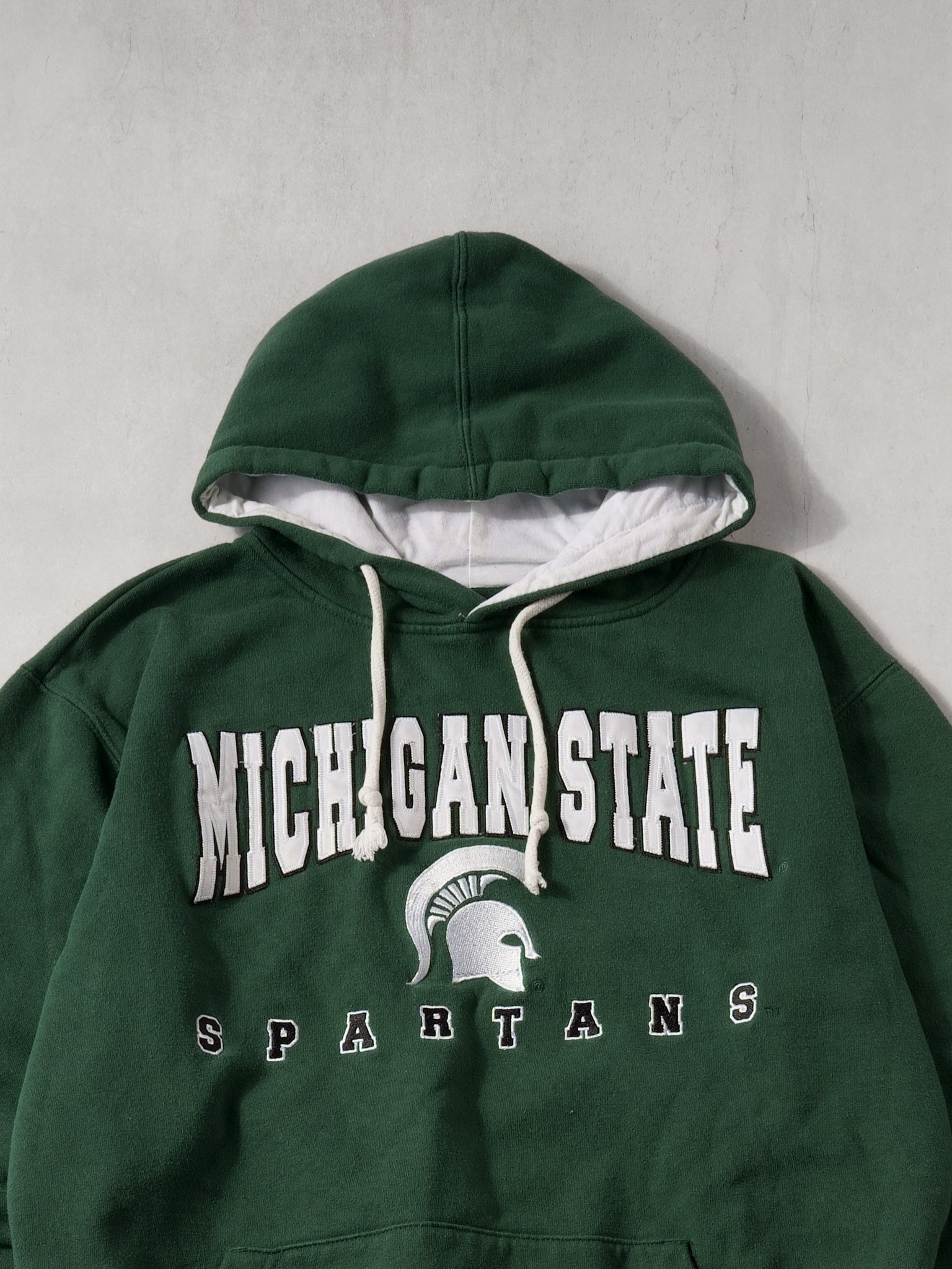 Vintage 90s Pine Green Michigan State Spartans Hoodie (S/M)