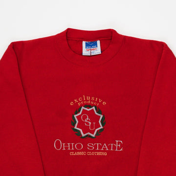 Vintage 90s Red OSU Ohio State University Crewneck (L) | Rebalance Vintage.
