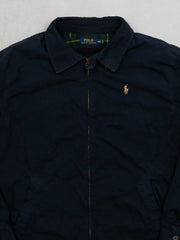 Vintage Navy + Beige Insulated Polo Zip Up Jacket (XL)