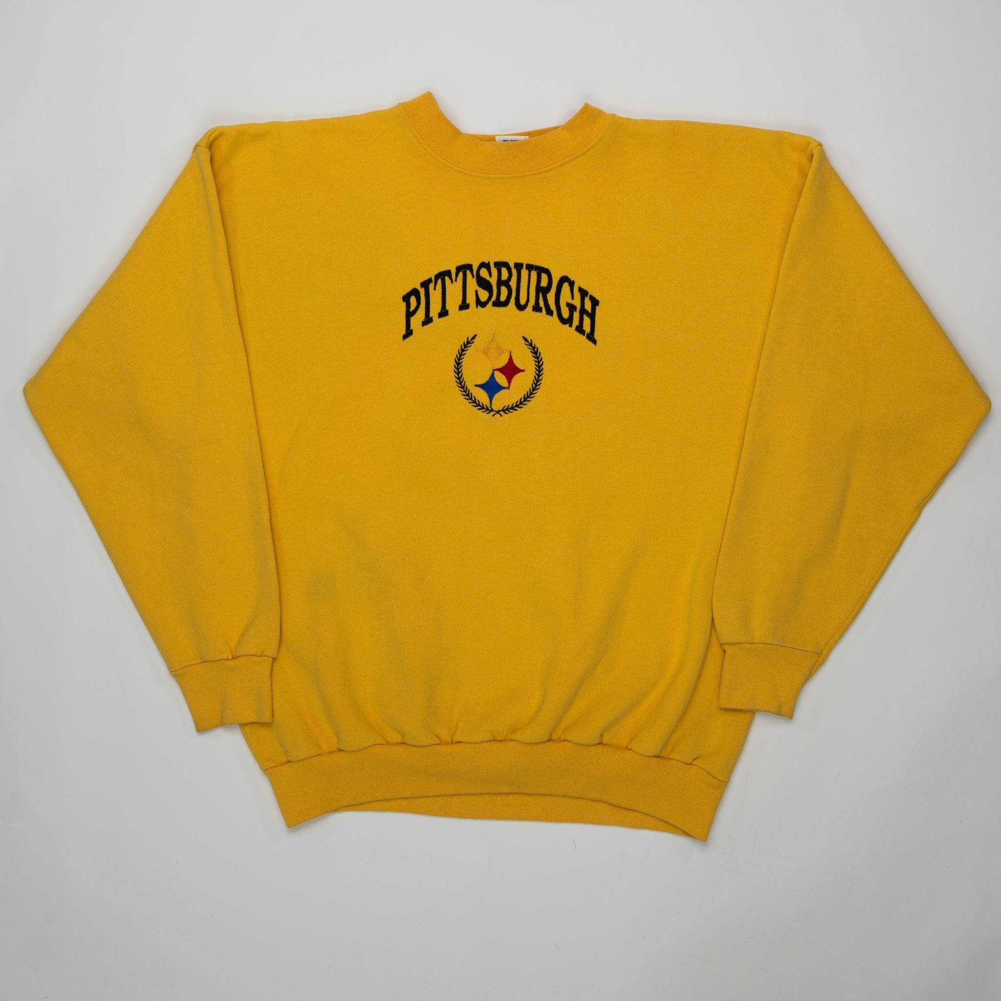Vintage 90s Yellow Pittsburgh Steelers Crewneck (XL) | Rebalance Vintage.