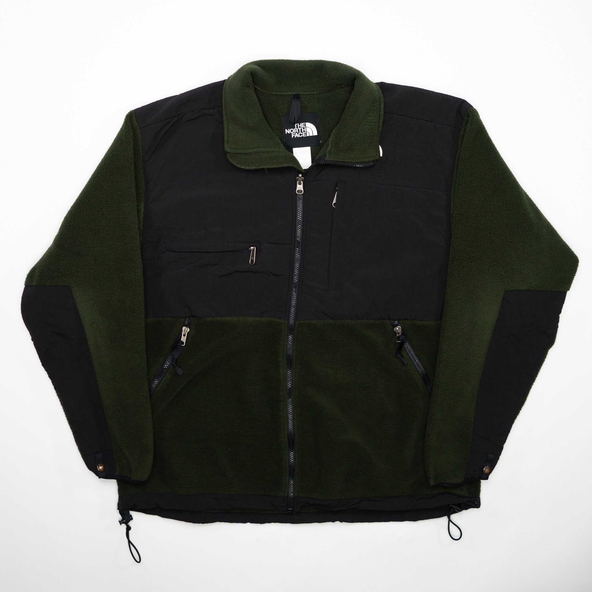 Vintage Army Green North Face Fleece Denali Jacket (XL/XXL)