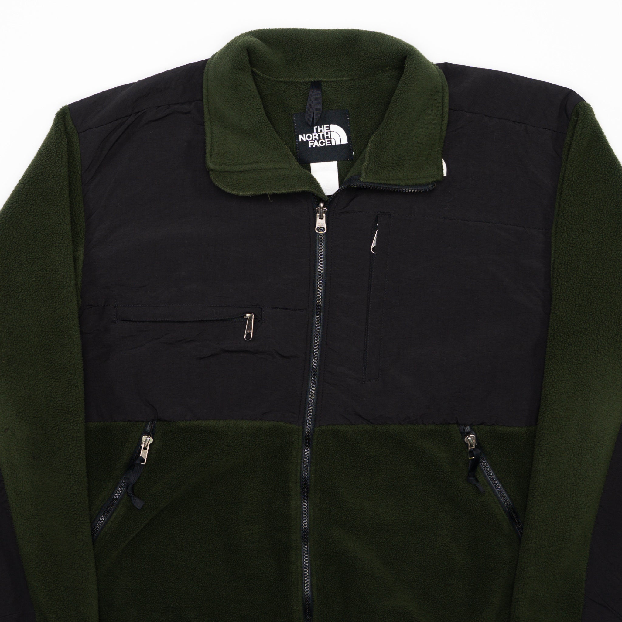 Vintage Army Green North Face Fleece Denali Jacket (XL/XXL)