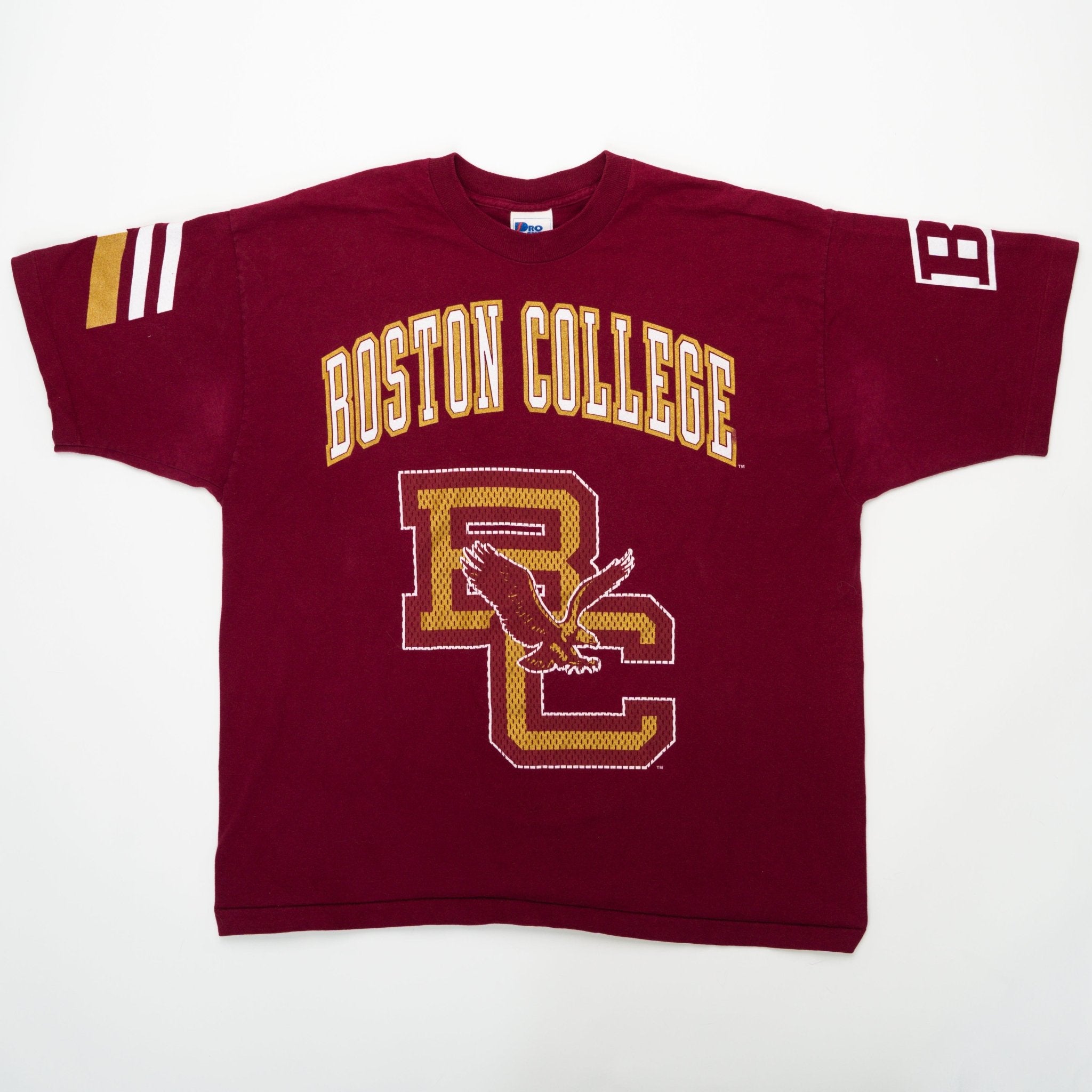Vintage 90s Maroon Boston College Eagles Tee (XL) | Rebalance Vintage.