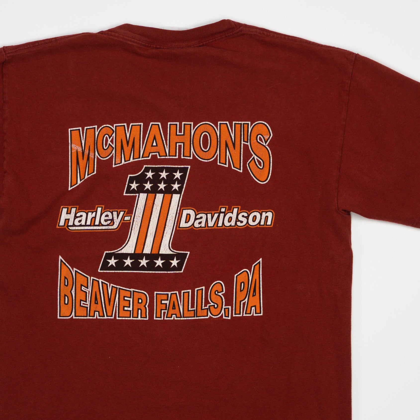 Vintage Red Harley Davidson Beaver Falls PA Tee (S)