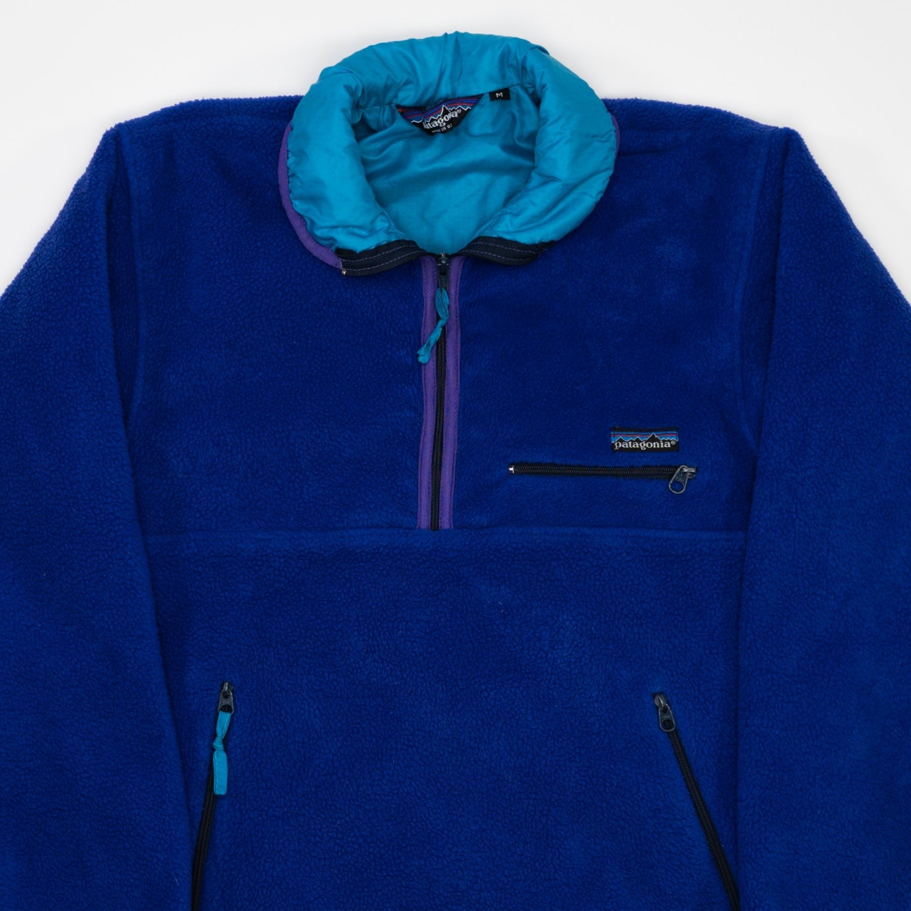 Vintage 90s Neon Blue Patagonia Insulated Fleece Sweater (S/M)