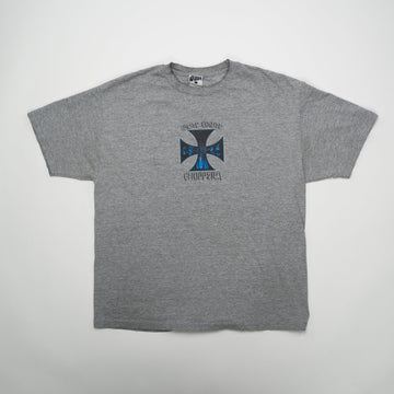 Vintage Grey West Coast Choppers Blue Flame Tee (L) | Rebalance Vintage.