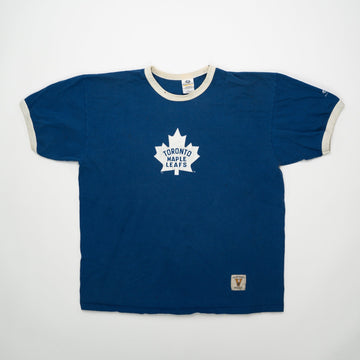 Vintage 90s Blue Toronto Maple Leafs Ringer Tee (L) | Rebalance Vintage.