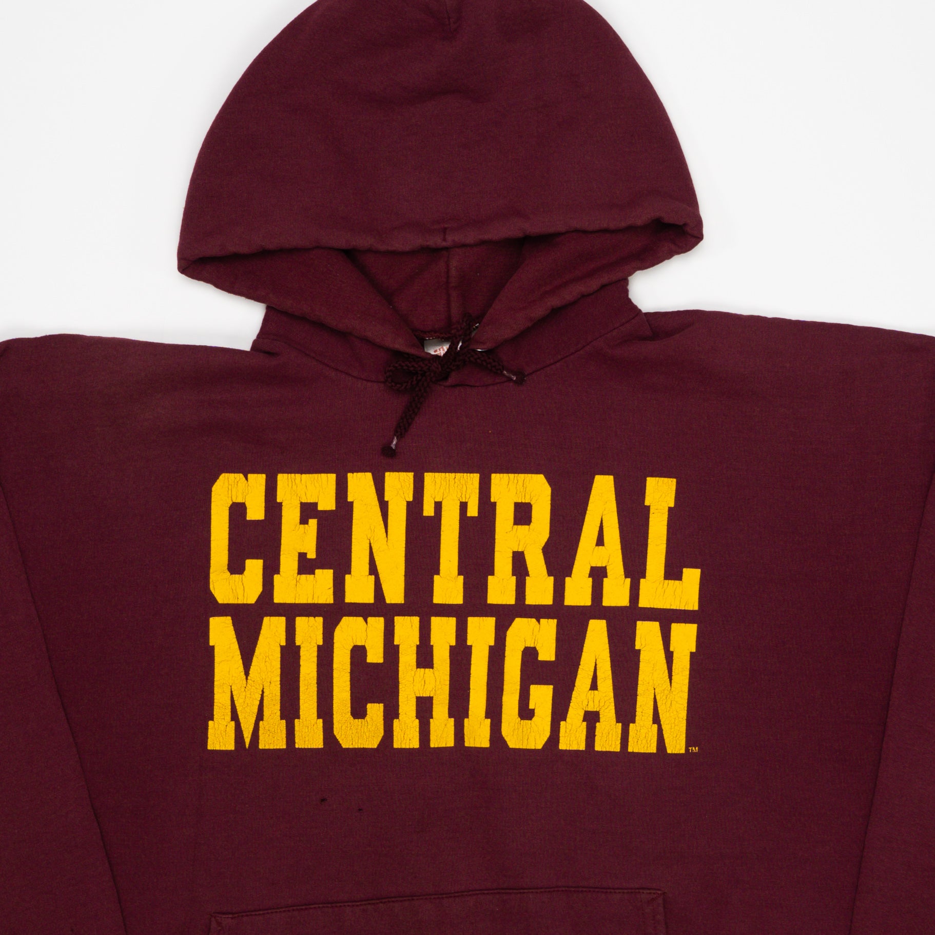 Vintage Maroon Central Michigan Hoodie (XL) | Rebalance Vintage.