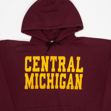 Vintage Maroon Central Michigan Hoodie (XL) | Rebalance Vintage.