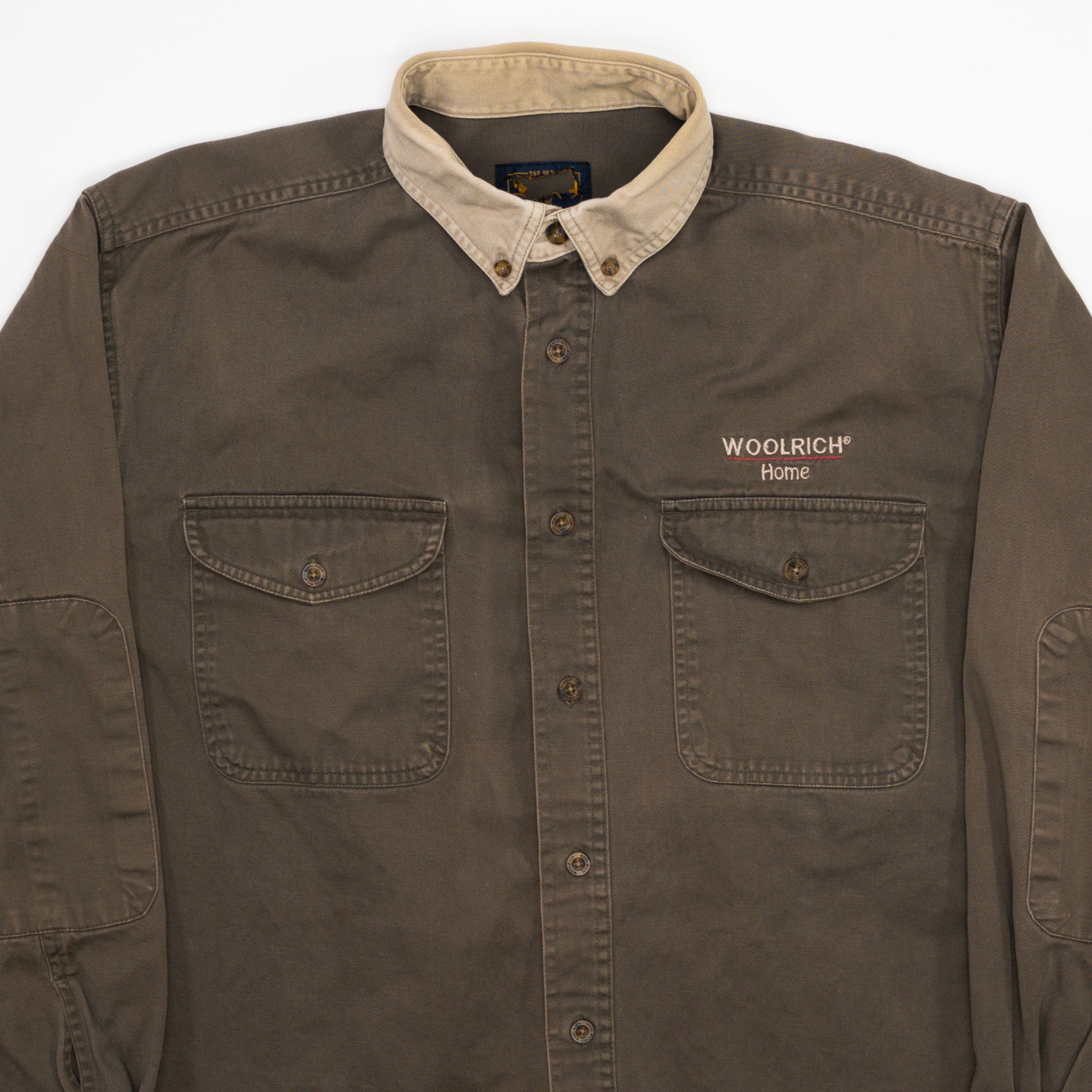 Vintage Brown + Beige Woolrich Home Button Up (L)