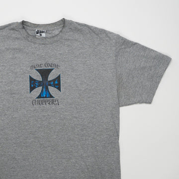 Vintage Grey West Coast Choppers Blue Flame Tee (L) | Rebalance Vintage.