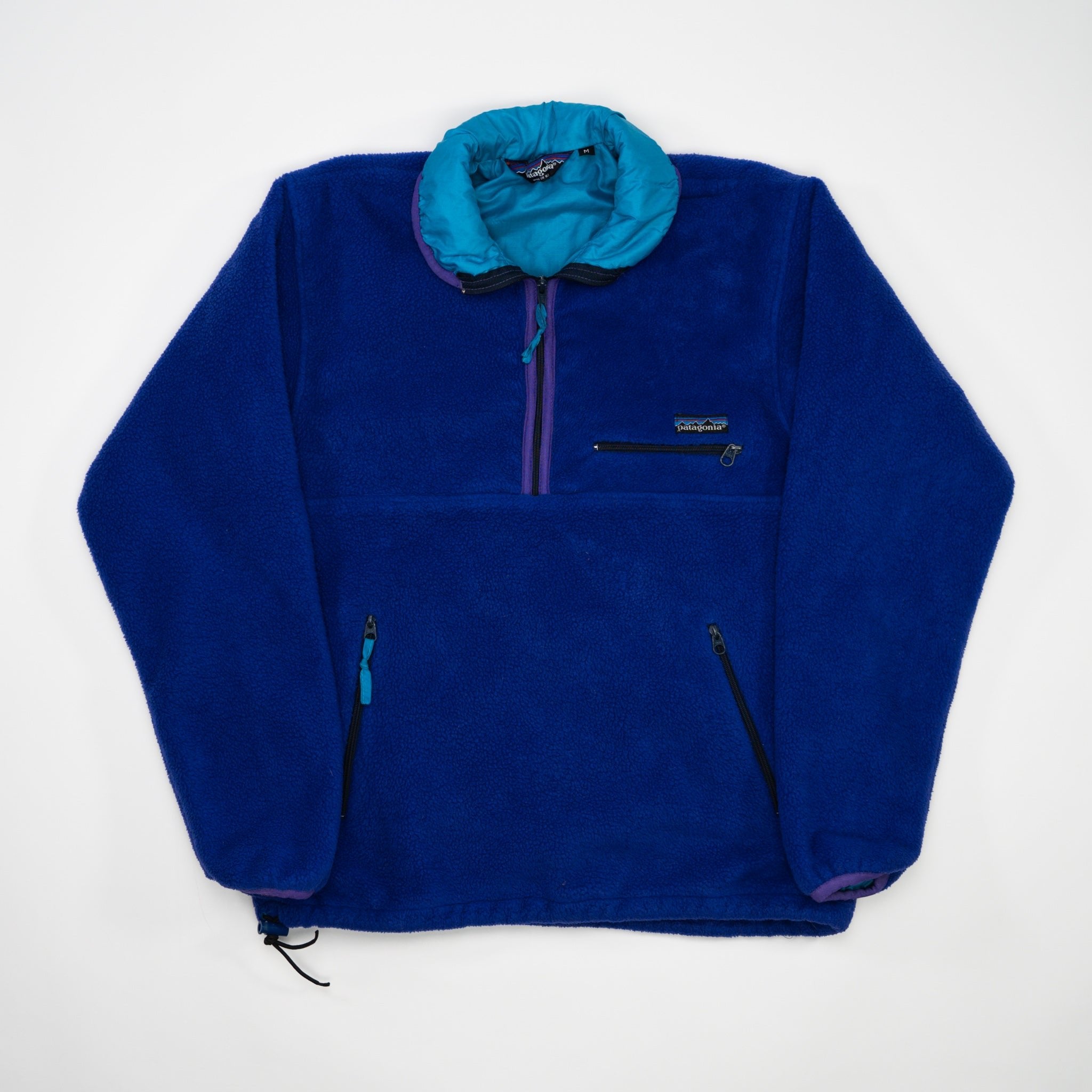 Vintage 90s Neon Blue Patagonia Insulated Fleece Sweater (S/M)