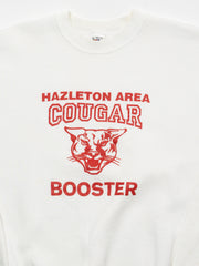 Vintage 90s White Hazelton Area Couger Booster Crewneck (L)