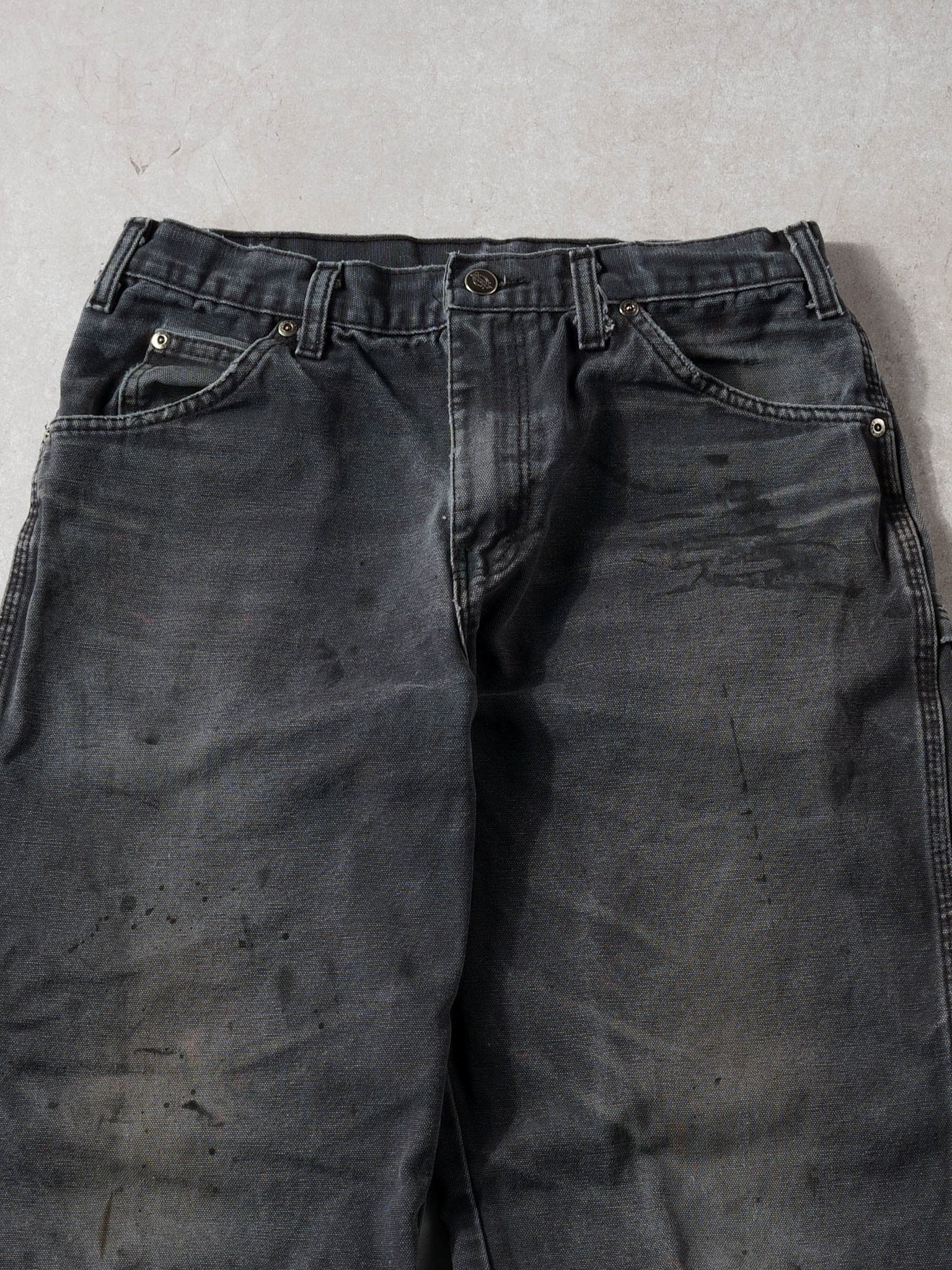 Vintage 90s Washed Black Dickies Carpenter Pants (30x30)