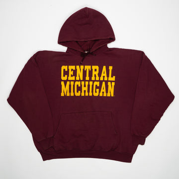 Vintage Maroon Central Michigan Hoodie (XL) | Rebalance Vintage.