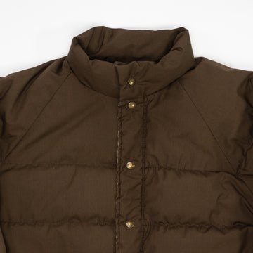 Vintage 80s Brown Down Feather Puffer Jacket (L/XL) | Rebalance Vintage.