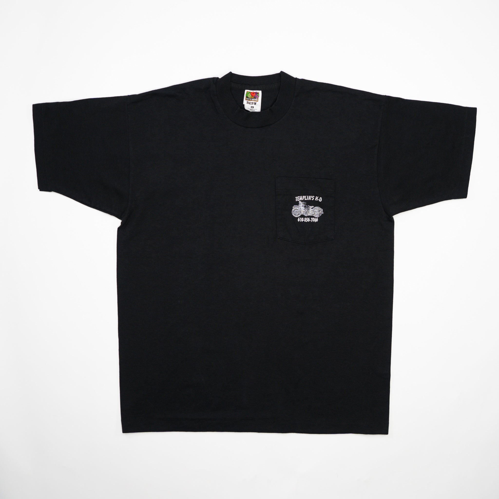 Vintage 90s Black Templin's H-D Service + Repairs Tee (L)