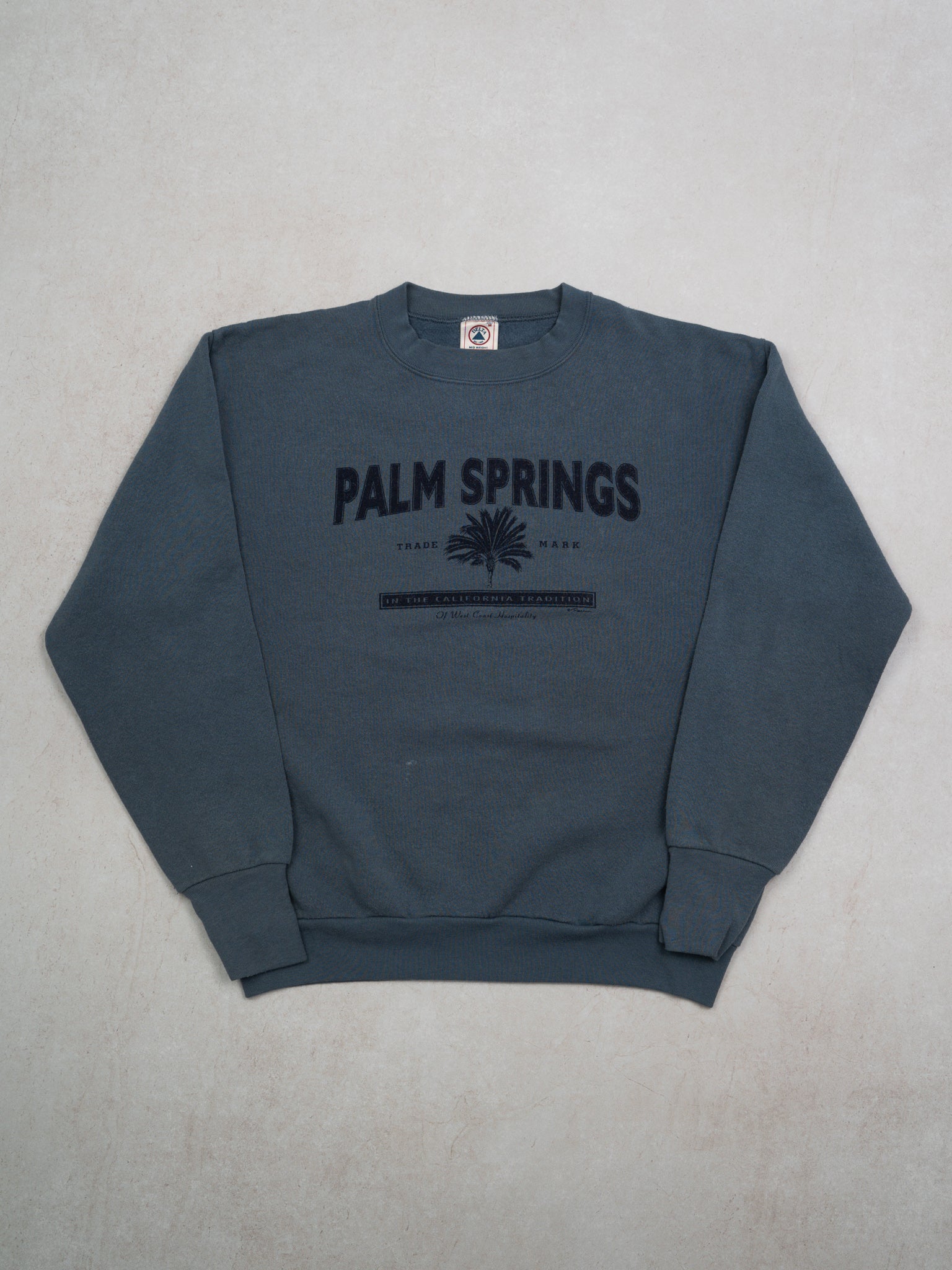 Vintage 90s Blue Palm Strings Crewneck (M)