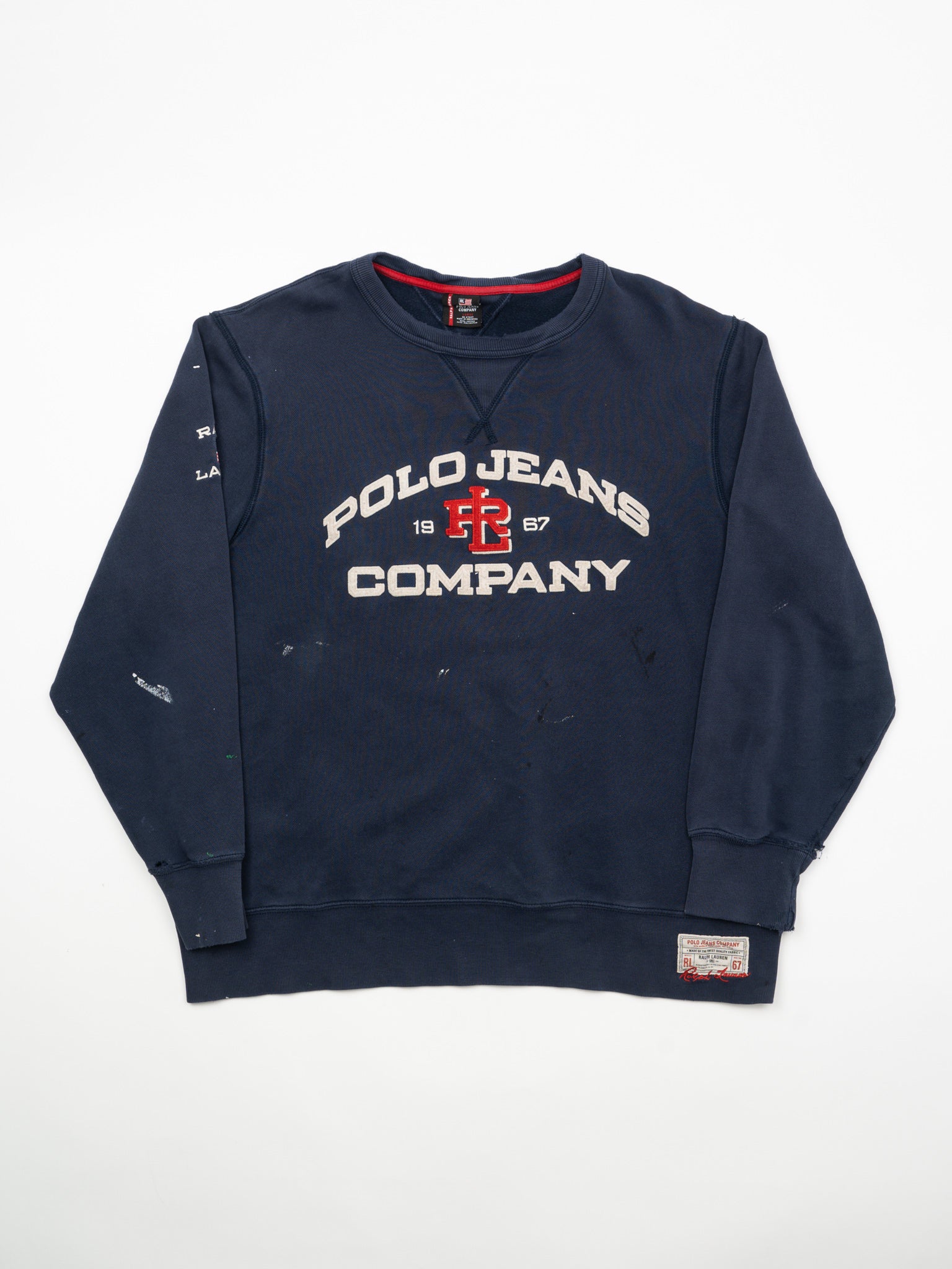 Vintage Navy Rugged Polo Jeans Co Crewneck (L)