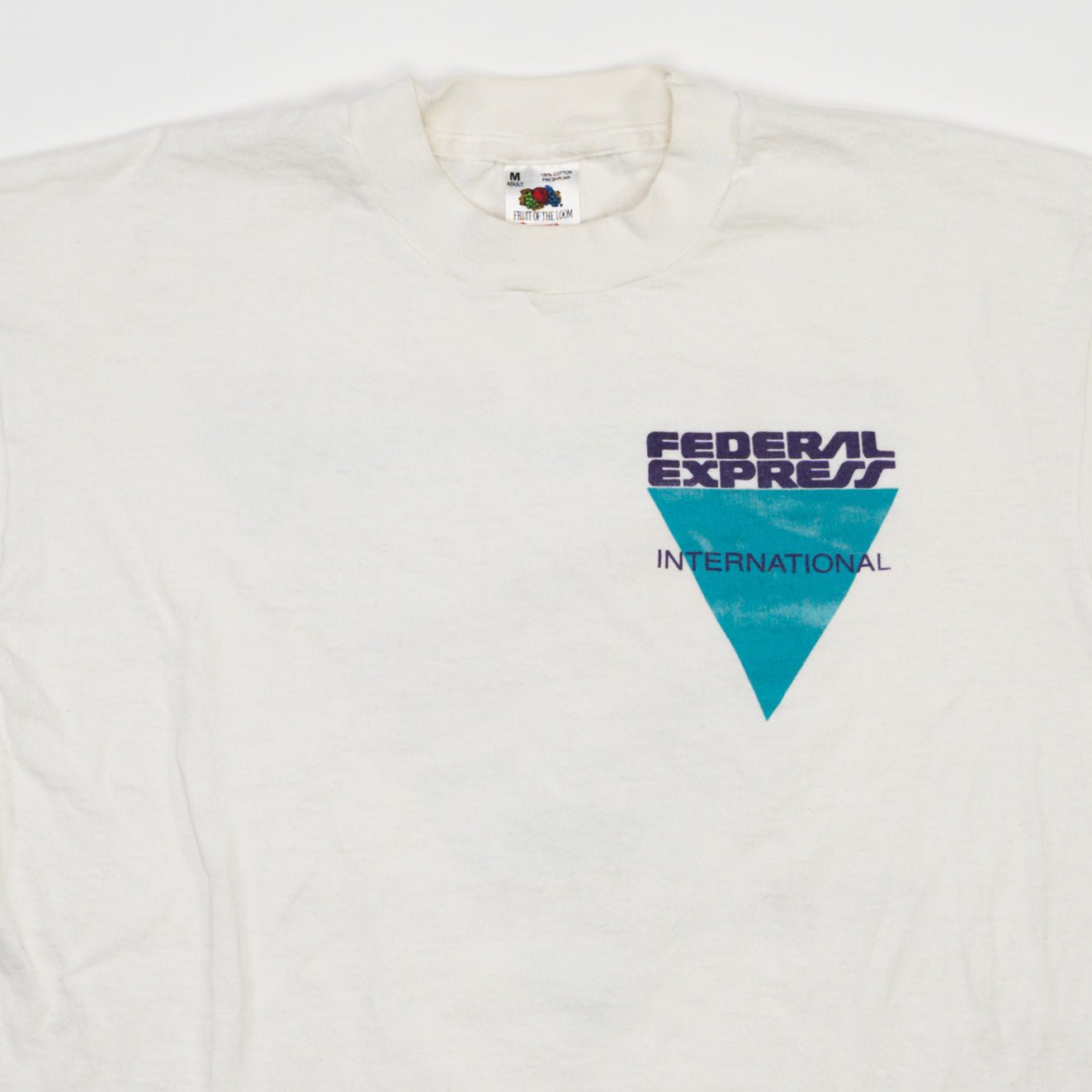 Vintage 90s Single Stitch White Federal Expresss International Tee (S/M)