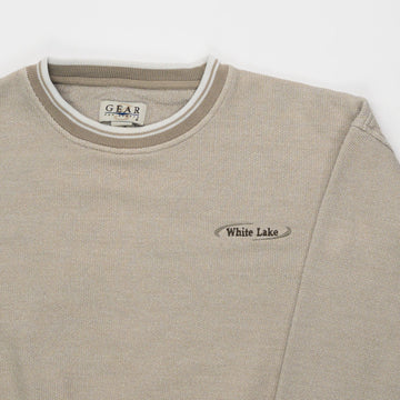 Vintage Beige White Lake Crewneck (L/XL) | Rebalance Vintage.