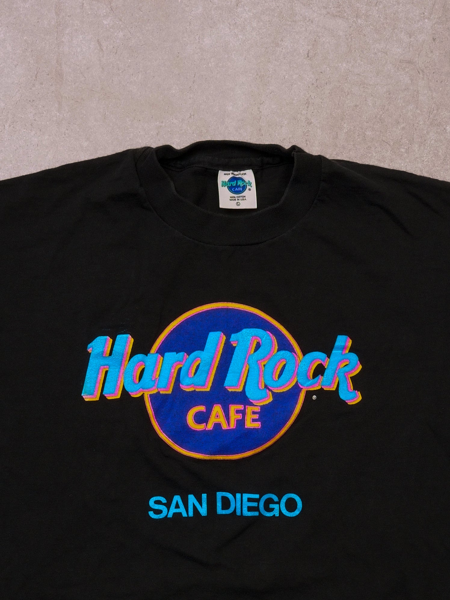 Vintage 90s Black Hard Rock Cafe San Diego Single Stitched Tee (M)