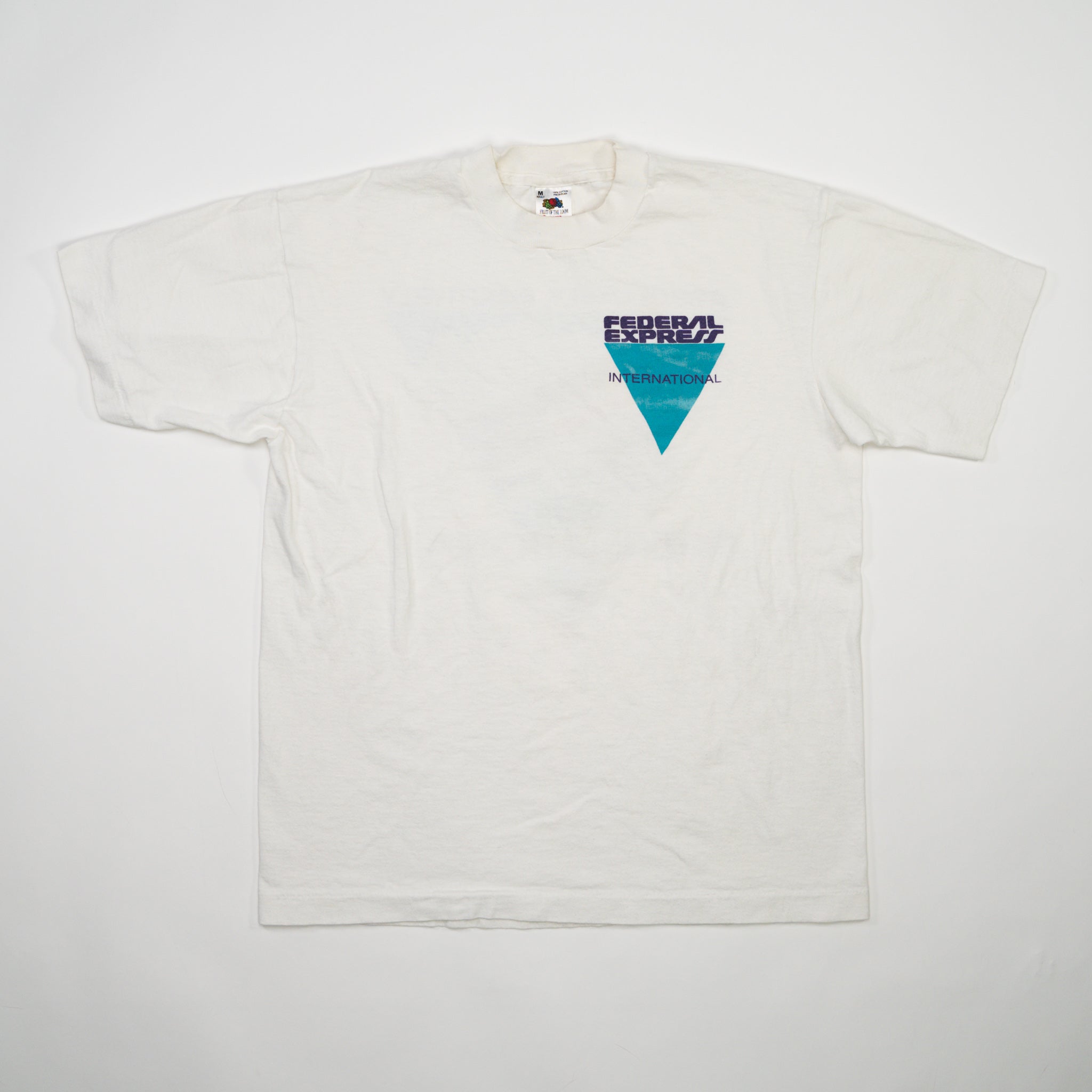 Vintage 90s Single Stitch White Federal Expresss International Tee (S/M)