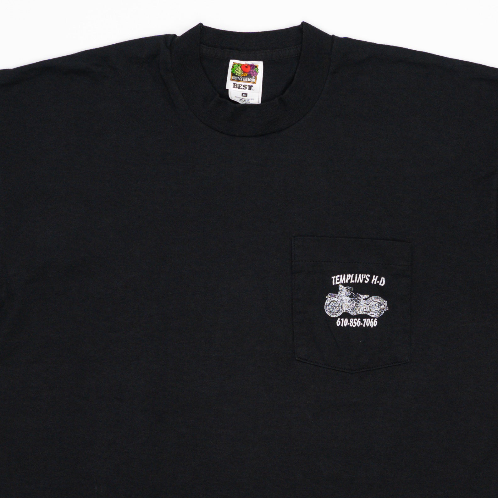 Vintage 90s Black Templin's H-D Service + Repairs Tee (L)