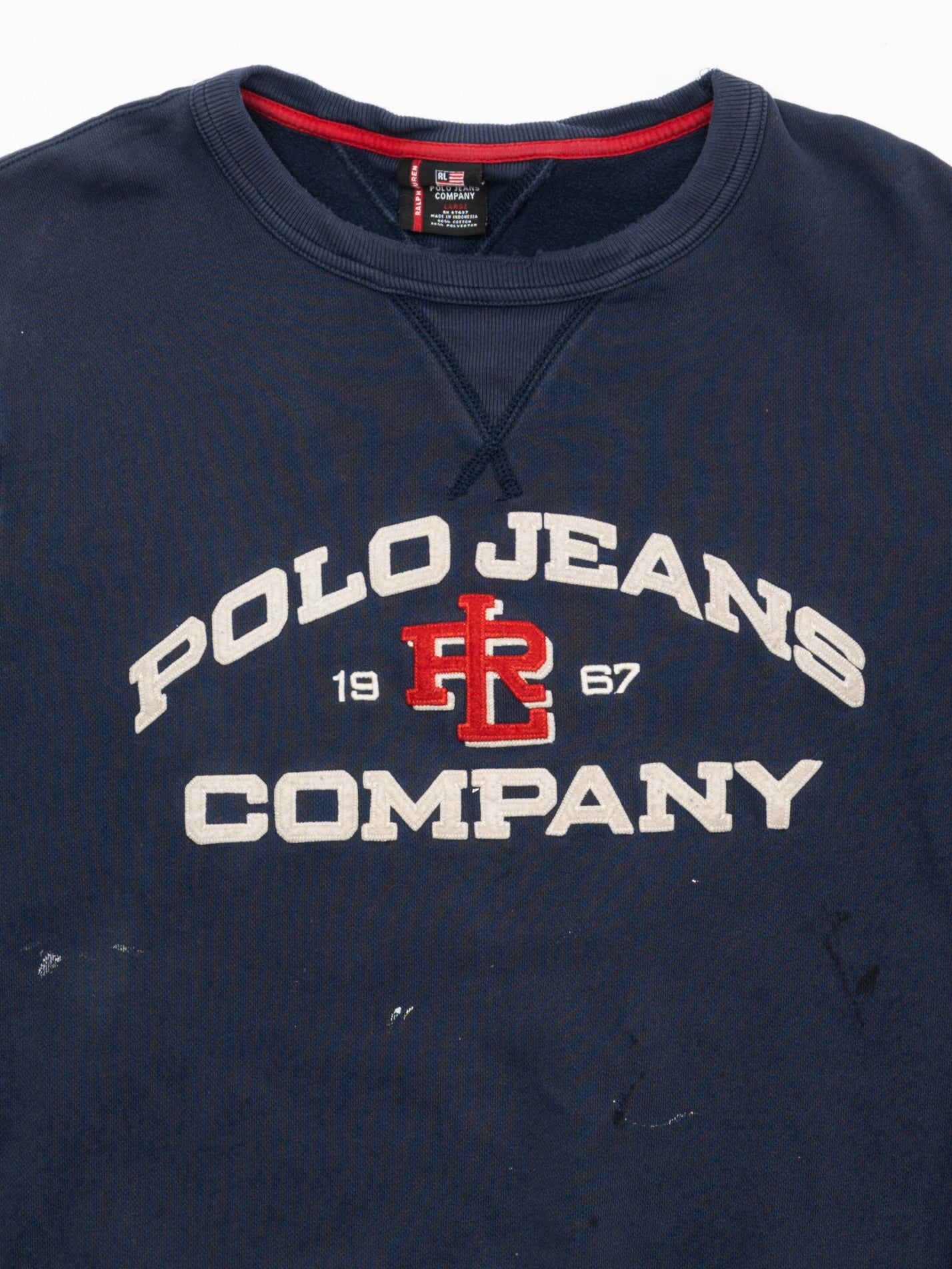 Vintage Navy Rugged Polo Jeans Co Crewneck (L)