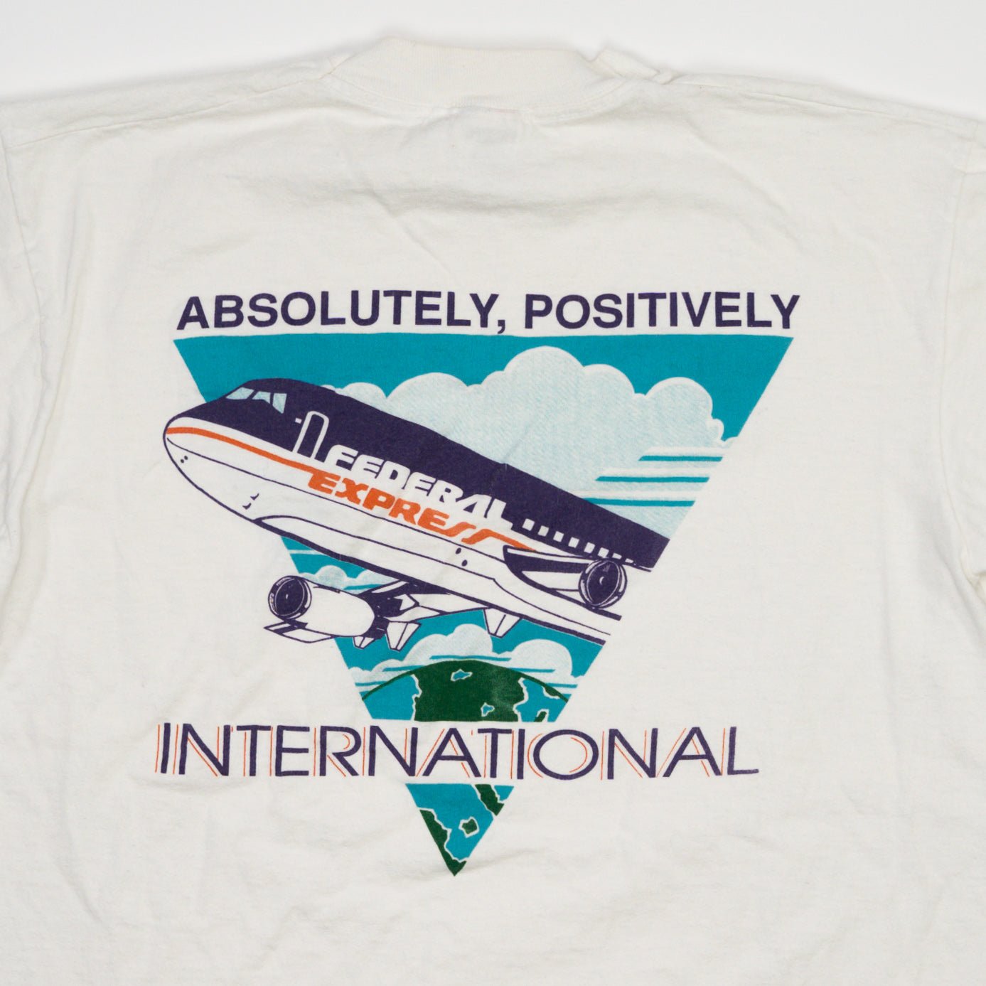Vintage 90s Single Stitch White Federal Expresss International Tee (S/M)
