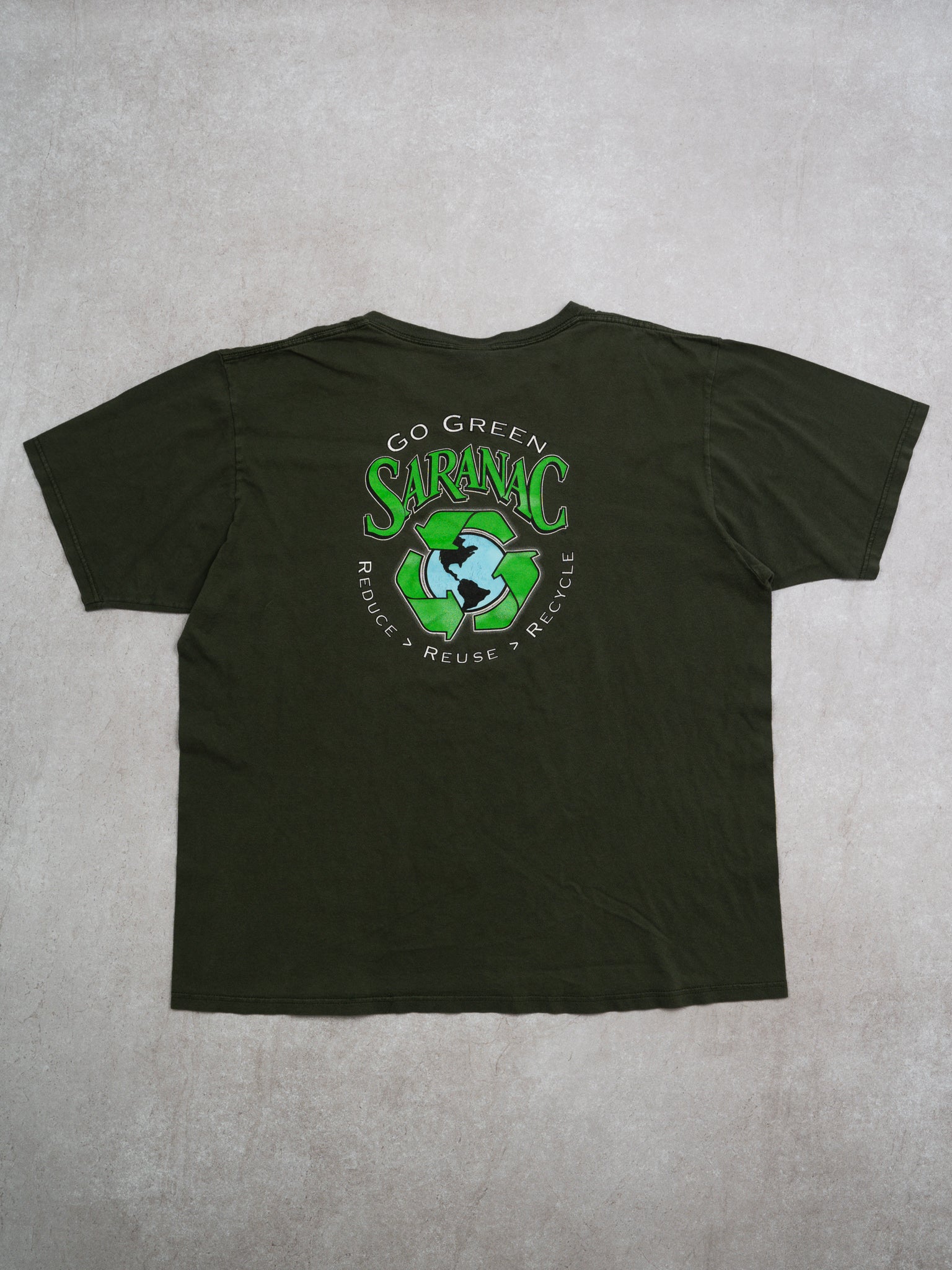 Vintage Green 'Go Green' Saranac Tee (M)